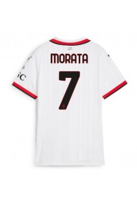 AC Milan Alvaro Morata #7 Voetbaltruitje Uit tenue Dames 2024-25 Korte Mouw